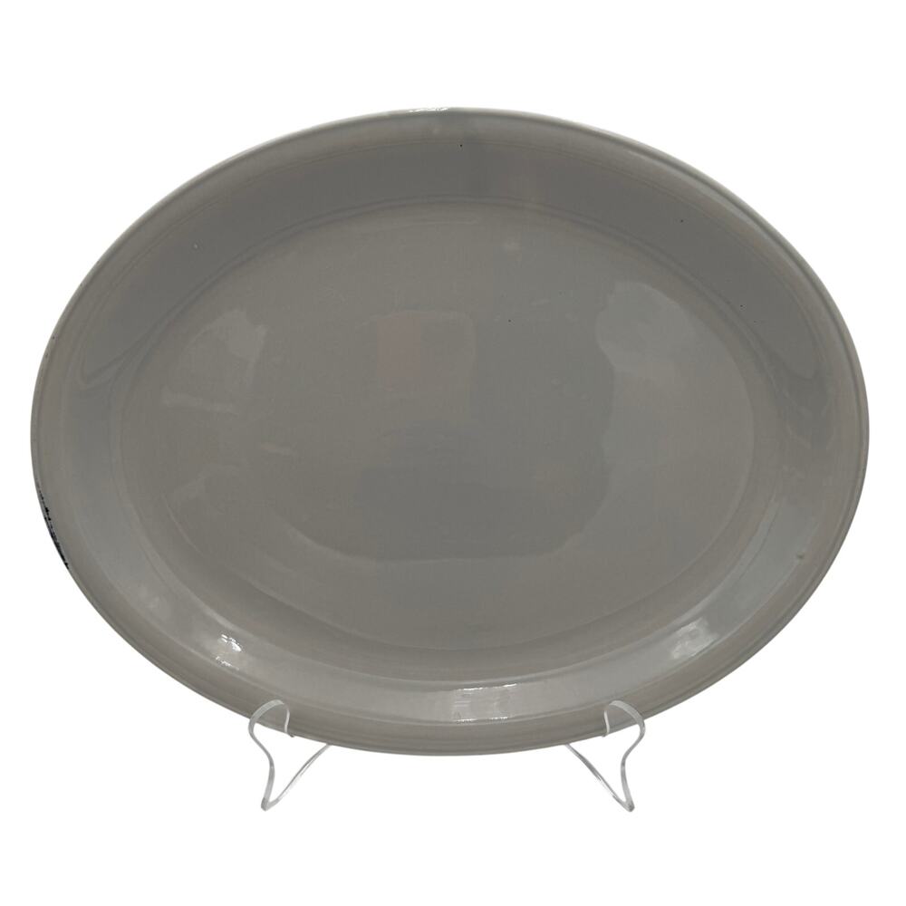 Vintage Jubilee Platter Mist Gray by Homer Laughlin USA 13 5/8"